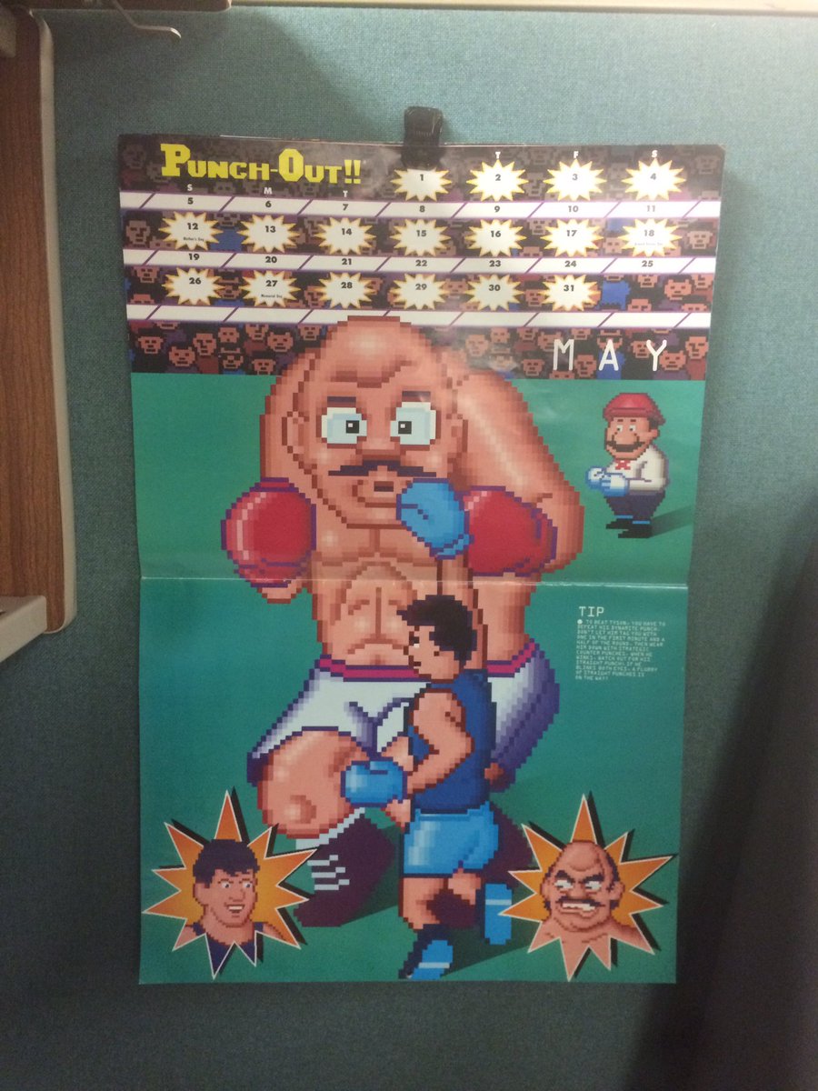 GeekadeKris's tweet image. Let's flip that calendar. Looks like #may is gonna e a good month. #Nintendo #outdatedcalendar #punchout