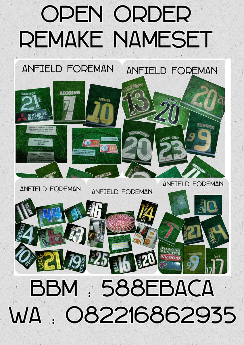 OPEN ORDER Kloter #83 Remake Nameset Print n Cutt and Cutting only (Polyflex&amp;Velvet) <a href="/sudutstadion/">[sudutstadion]</a> @crossing_jersey