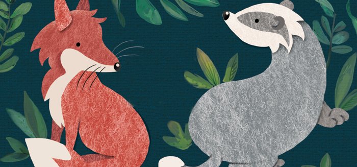 DoodlePress1's tweet photo. Happy #bankholidaymonday! Here are some lovely #woodland friends, just because! #fox #badger #texture #illustration https://t.co/RD3RmpEvYH