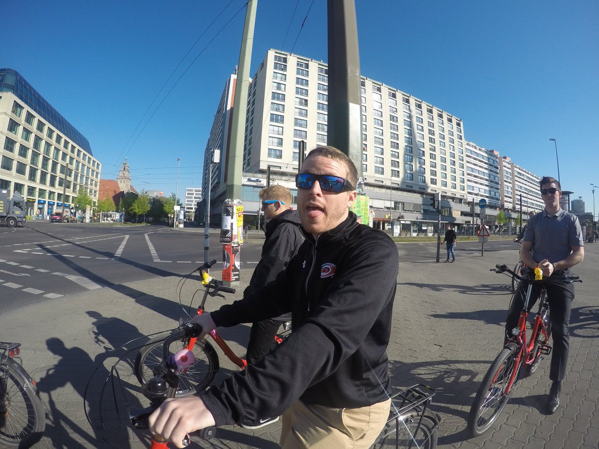 veephambam's tweet photo. Also got to tour Berlin via bike earlier today. Here's a candid of @cmdarcey #CSLinEurope https://t.co/5FGqFh5mm9