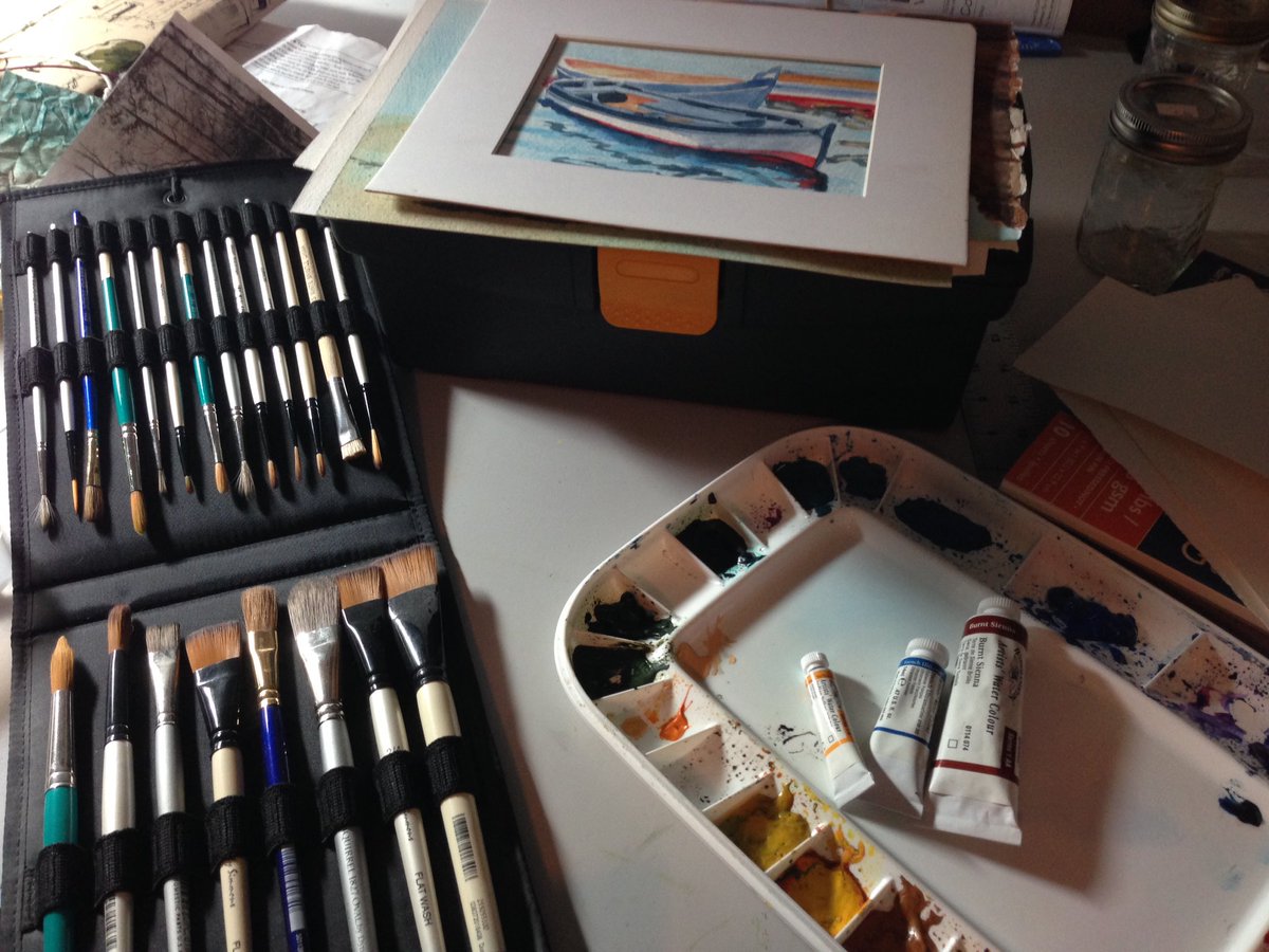 NomadDAStudio's tweet photo. Time to dig out the watercolours. It's been way too long! #watercolour #painting https://t.co/oEDQ2minWk