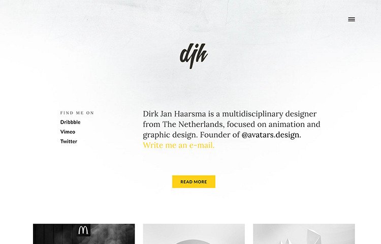 Dirk Jan Haarsma portfolio site.  Nicely done! siiimple.com/dirk-jan-haars…