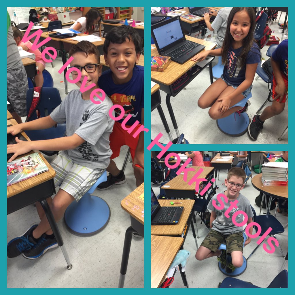 Ms_Dowling's tweet photo. Thanks to @DonorsChoose, friends, and family, we got our Hokki stools today! The kids love the freedom @newschester https://t.co/OWT3EjORrW