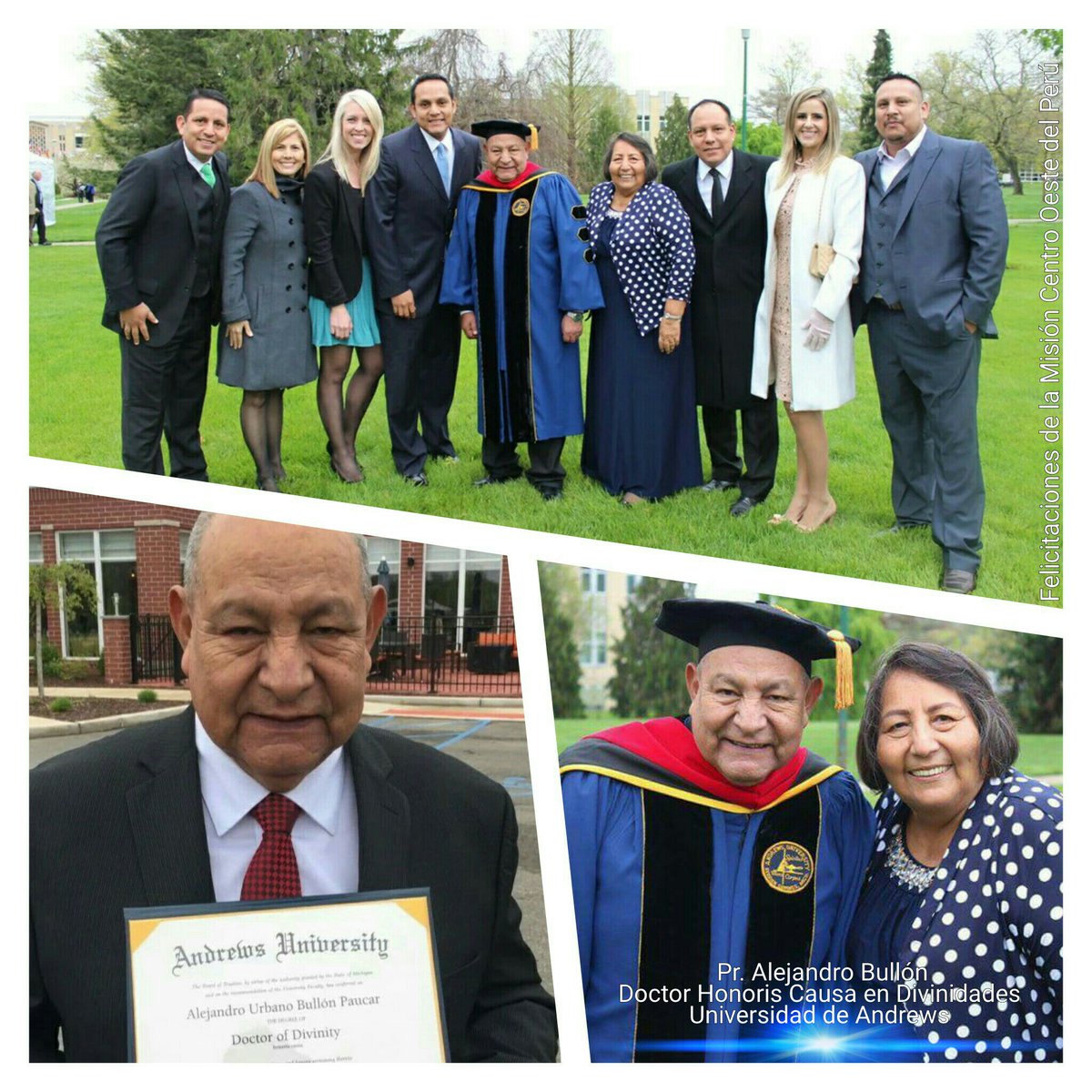 AdventistaMiCOP's tweet photo. @AdventistaMiCOP se une al gozo del Perú y felicitamos al Pr. @alejandrobullon Doctor Honoris Causa en Divinidades. https://t.co/iDs5gOeWNw