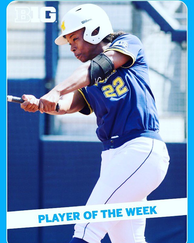 FnA_Wolverines's tweet photo. Congrats to UM’s 〽️ Sierra Lawrence for being named B1G Player of the Week #GoBlue #UMSoftball ⚾️ https://t.co/5yvHkAZxiK