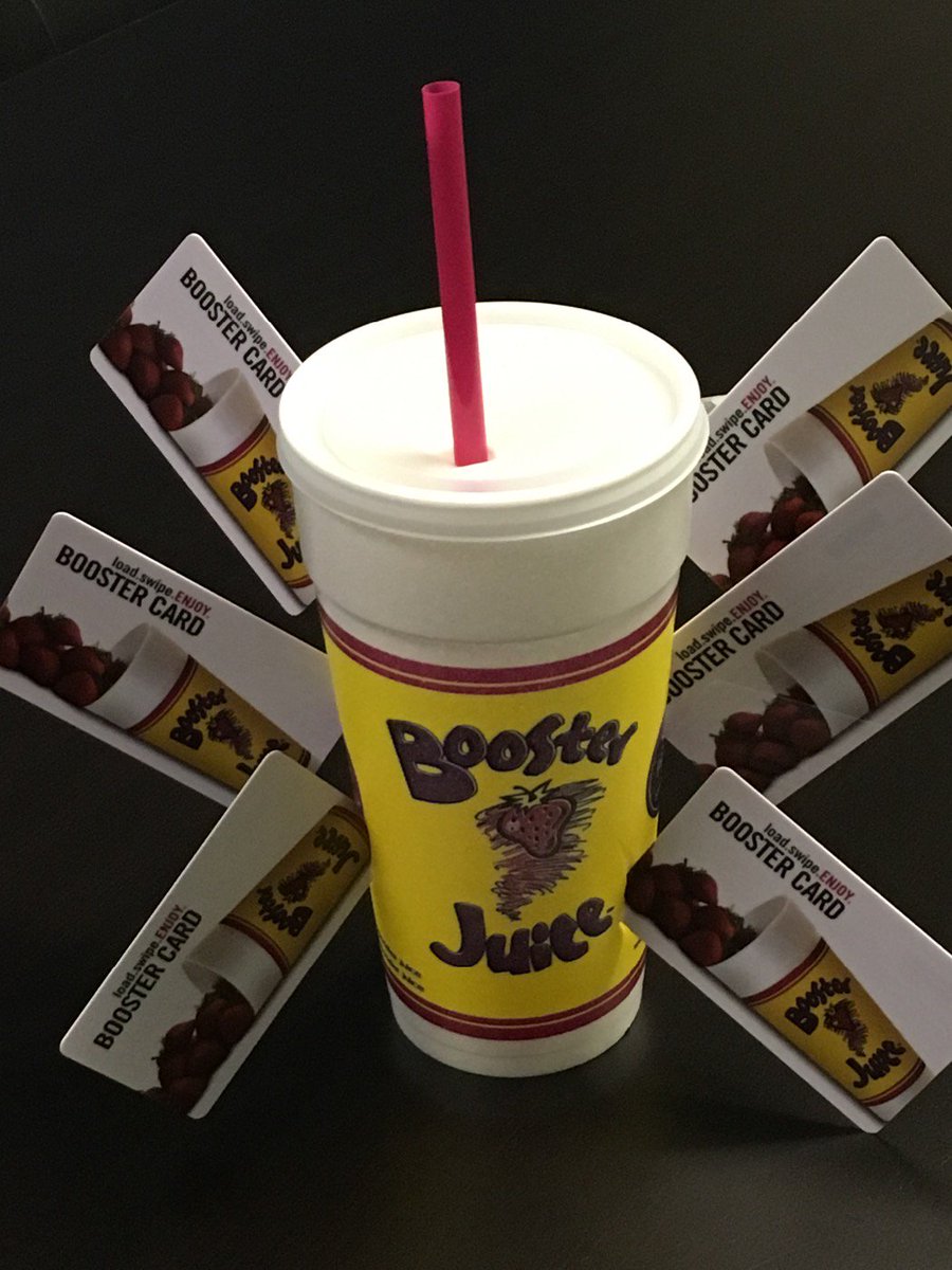 boosterjuice's tweet photo. RETWEET  for a chance 2 win one of the six @boosterjuice
gift cards!!!! https://t.co/BGl8vVzSax