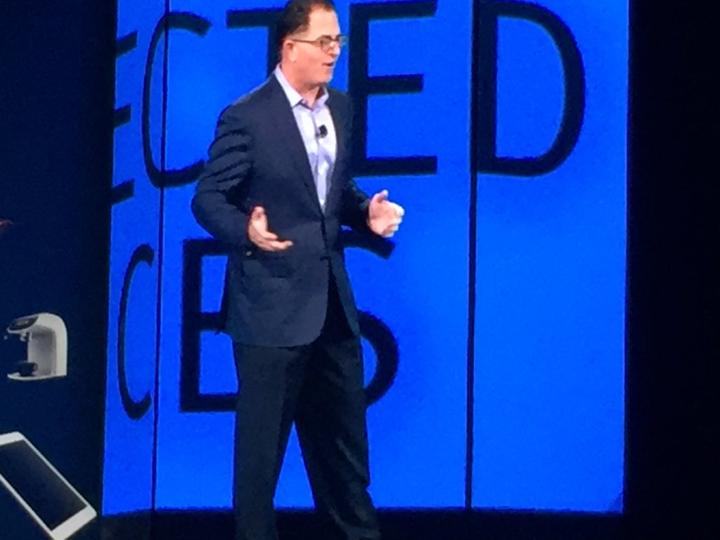 cflaesch's tweet photo. Michael Dell takes the stage. #EMCWORLD https://t.co/tDQ6ipJHnL