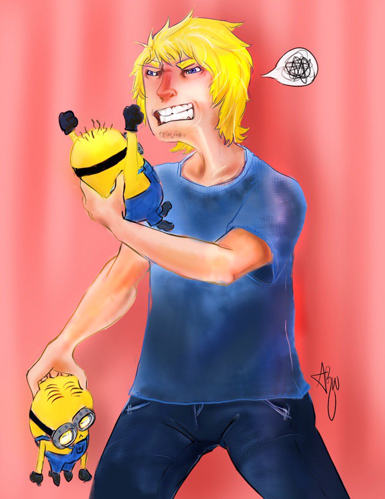 Whal_bi's tweet photo. @IHE_OFFICIAL woooh new IHE fan art speed paint up on YouTube #ihateminions  #minions #art https://t.co/75RGMcRfob