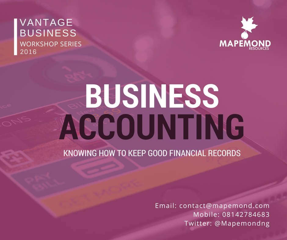 Mapemondng's tweet photo. Keeping good financial records aids the growth of every small business. learn how->https://t.co/U1wwWqNqL3 #VBW2016 https://t.co/rgu1Q6Dfc2