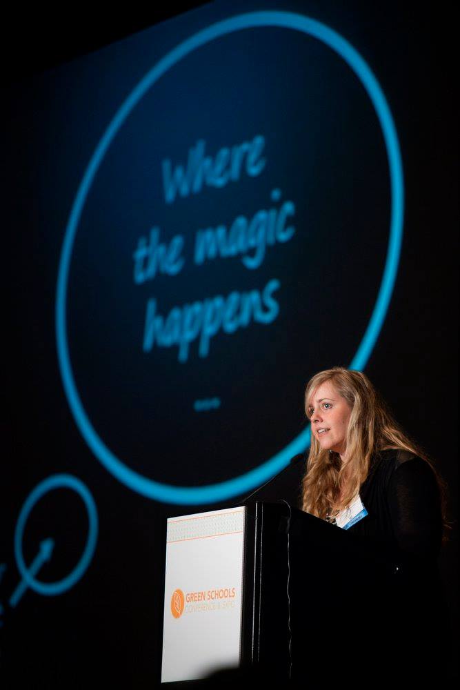 AuroraSharrard's tweet photo. .@Jenna_Cramer showcasing "Where the magic happens" #Pittsburgh @go_gba #greenschools #GHSA #GSCE16 @greenschoolscon https://t.co/QxPwZRG5Tv