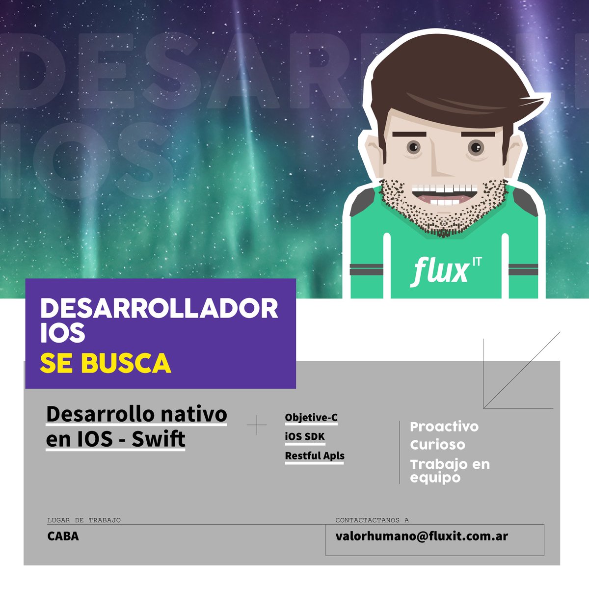FluxITSoft's tweet image. #DesarrolladorIOS Buscando!