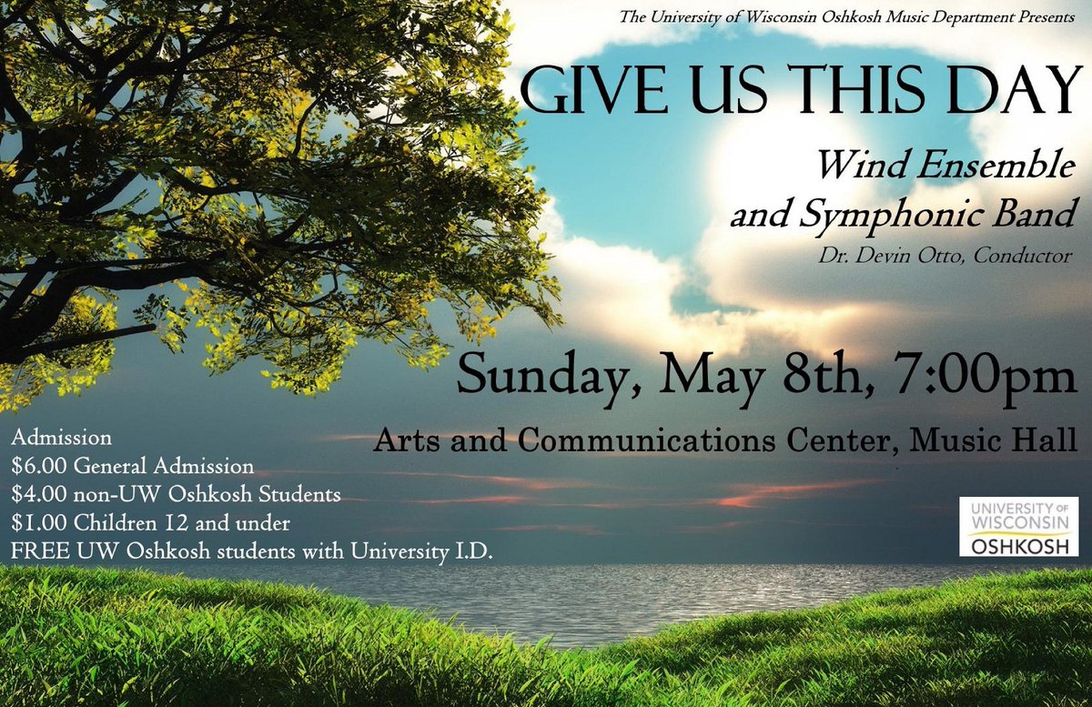 UWOMusic's tweet photo. Come see the UWO Bands this evening @ 7pm in the Music Hall. Don't miss it! https://t.co/SdKhFHPxEb https://t.co/Jvbv8mZt29