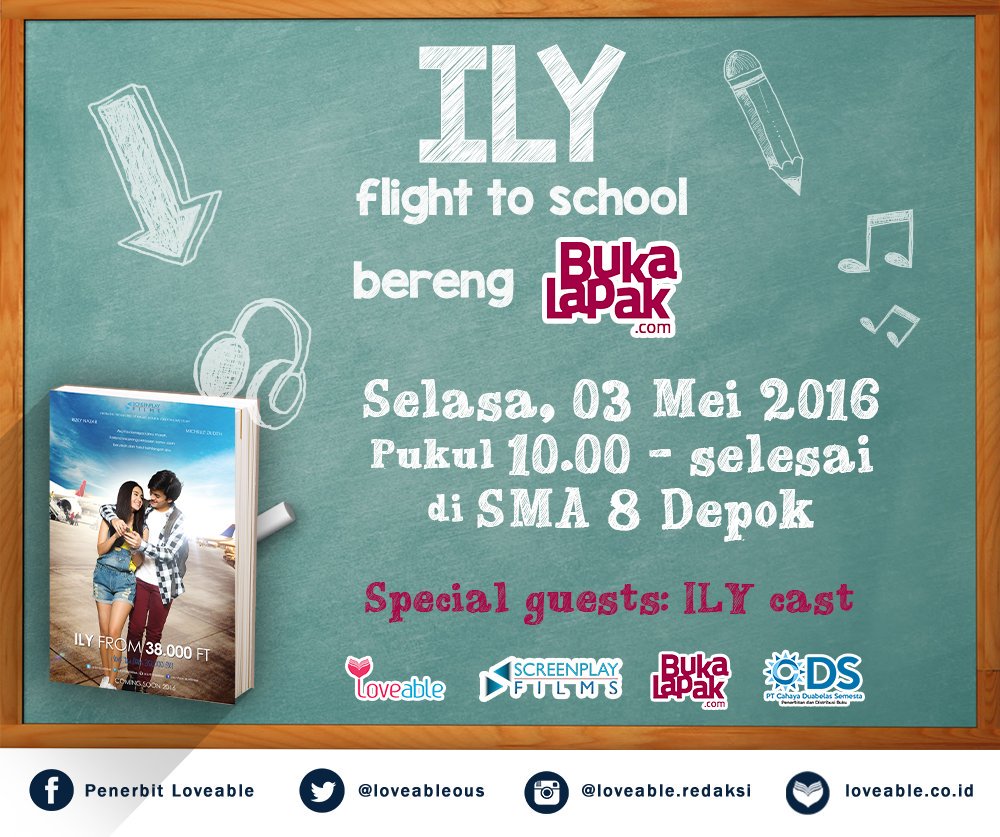 Loveableous's tweet photo. Asyikkkk, SMA 8 Depok, besok bkl kedatengan special guest! @bukalapak @ScreenplayProd @tisatspinkluv https://t.co/oKIpWfMY01