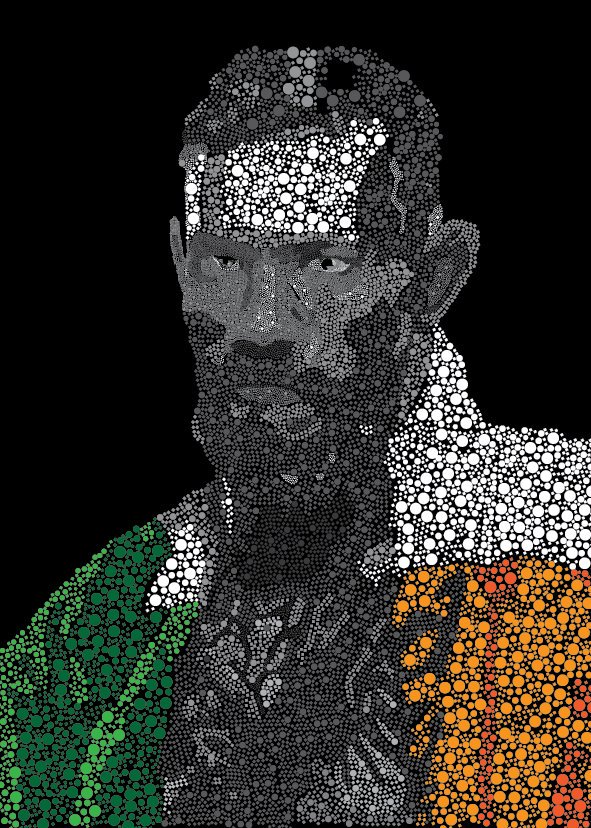 farridub's tweet photo. @TheNotoriousMMA Dots portrait done in @Illustrator #UFC #MMA #FWCHAMP #EIRE https://t.co/OdLi92uf9o