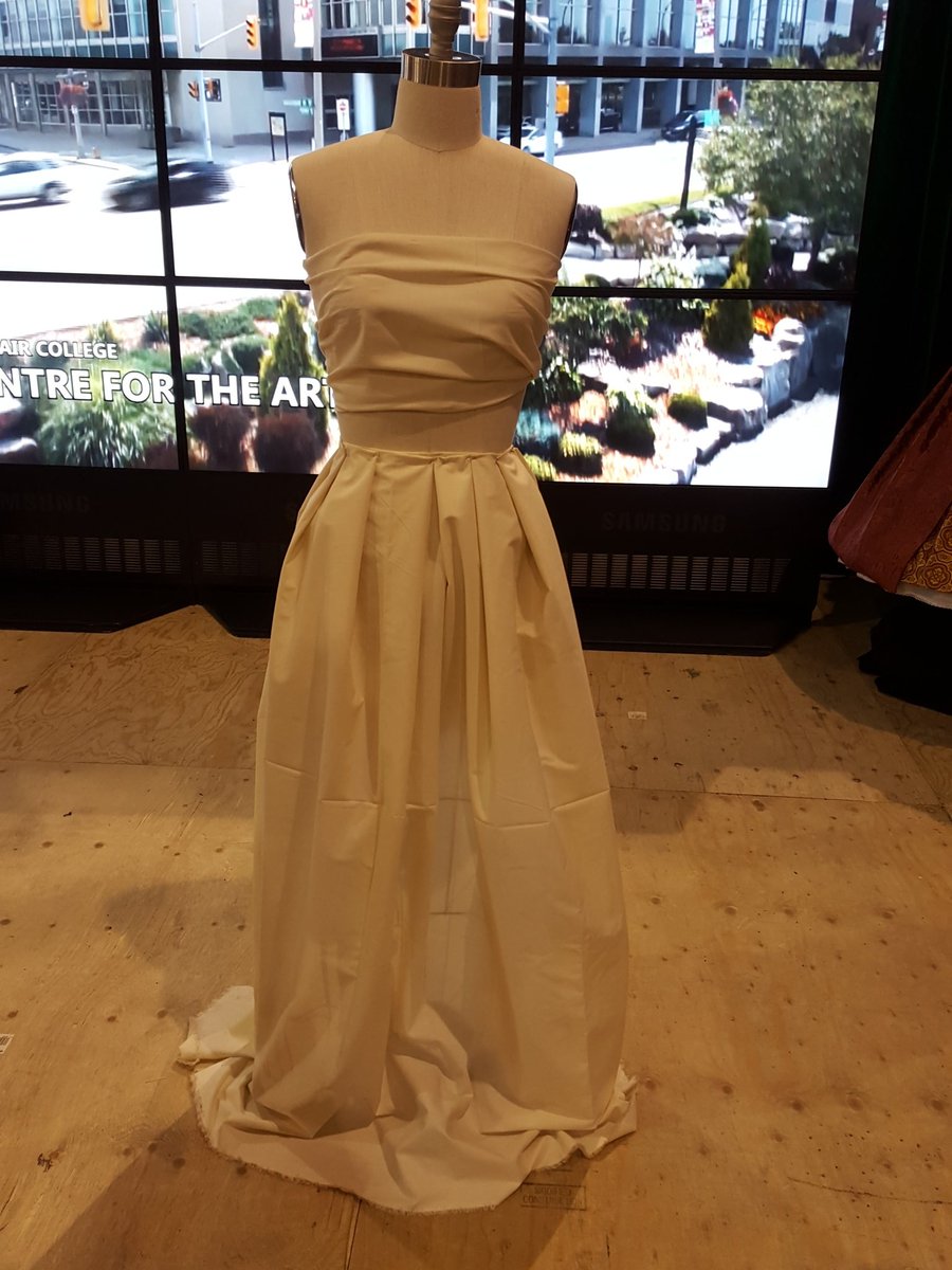 trottierdesigns's tweet photo. First draping of the day StClairCES2016 #SkillsCompétences https://t.co/HseSD724sr