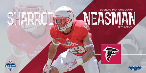 PSportsMG's tweet photo. Congrats to #PSMGClient S Sharrod Neasman signing w/ @AtlantaFalcons after the Draft! #LetsGetIt #ATLDraft #RiseUp https://t.co/yvHD3UG5cr