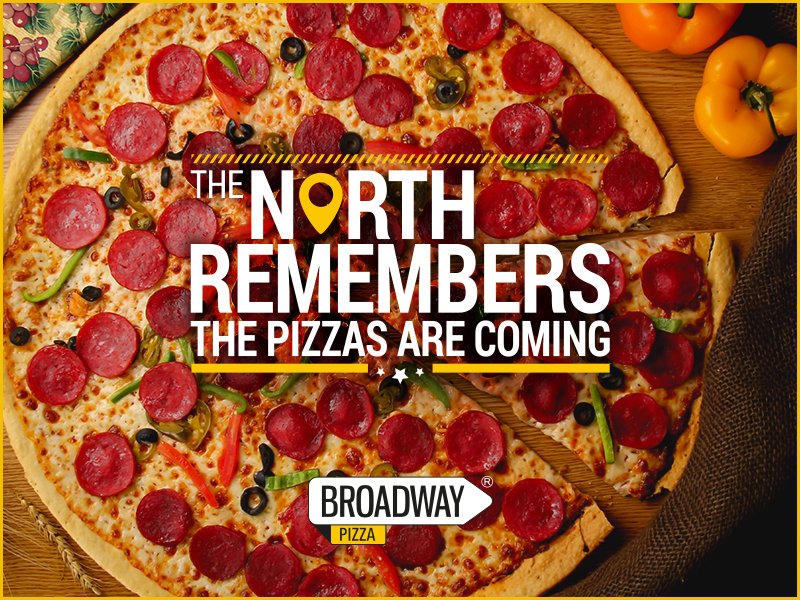 BroadwayPizzaa's tweet photo. Stage is all set! 
Broadway Pizza is performing soon near you! 
#Broadway #EveryBiteisaPerformance #Gamesofthrone https://t.co/3hslX52Wf2