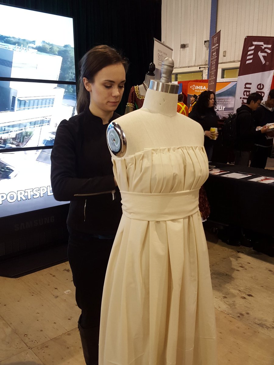 trottierdesigns's tweet photo. Elizabeth working on drape #2 of the day #StClairCES2016 #SkillsCompétences https://t.co/l6UzzYUlzK