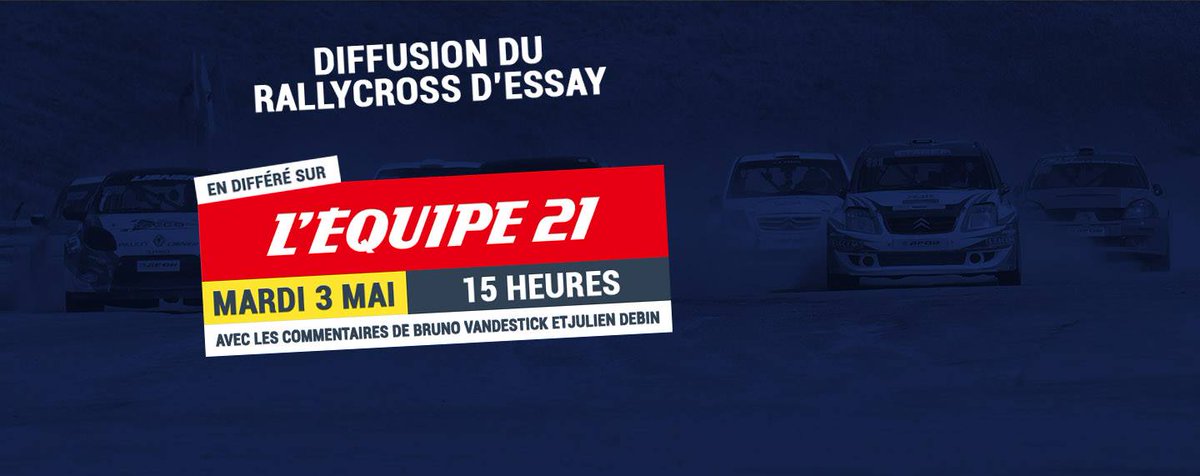 JonathanLecornu's tweet photo. La 1ere manche du @Rallycross_FR, Γ #EssayRX, c'est demain Γ 15h sur @lequipe21 ! #Rallycross #Motosport #Auto21 https://t.co/rR7GRUJdim
