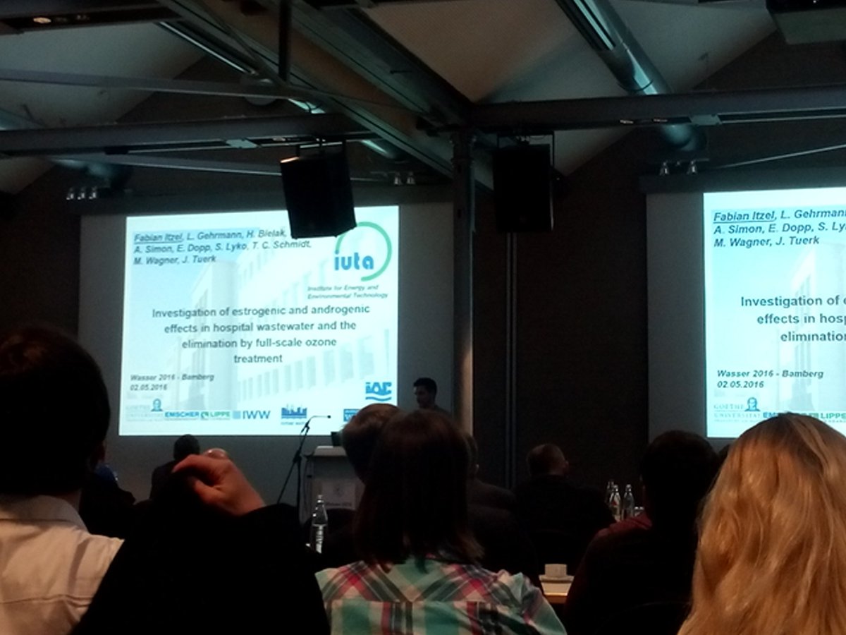FutureWater14's tweet photo. Fabian Itzel @fuwafabian @unidue #iuta über die #östrogene #androgene Effekte in #krankenhaus #abwasser @Bamberg_de https://t.co/qmQFHlVZxQ