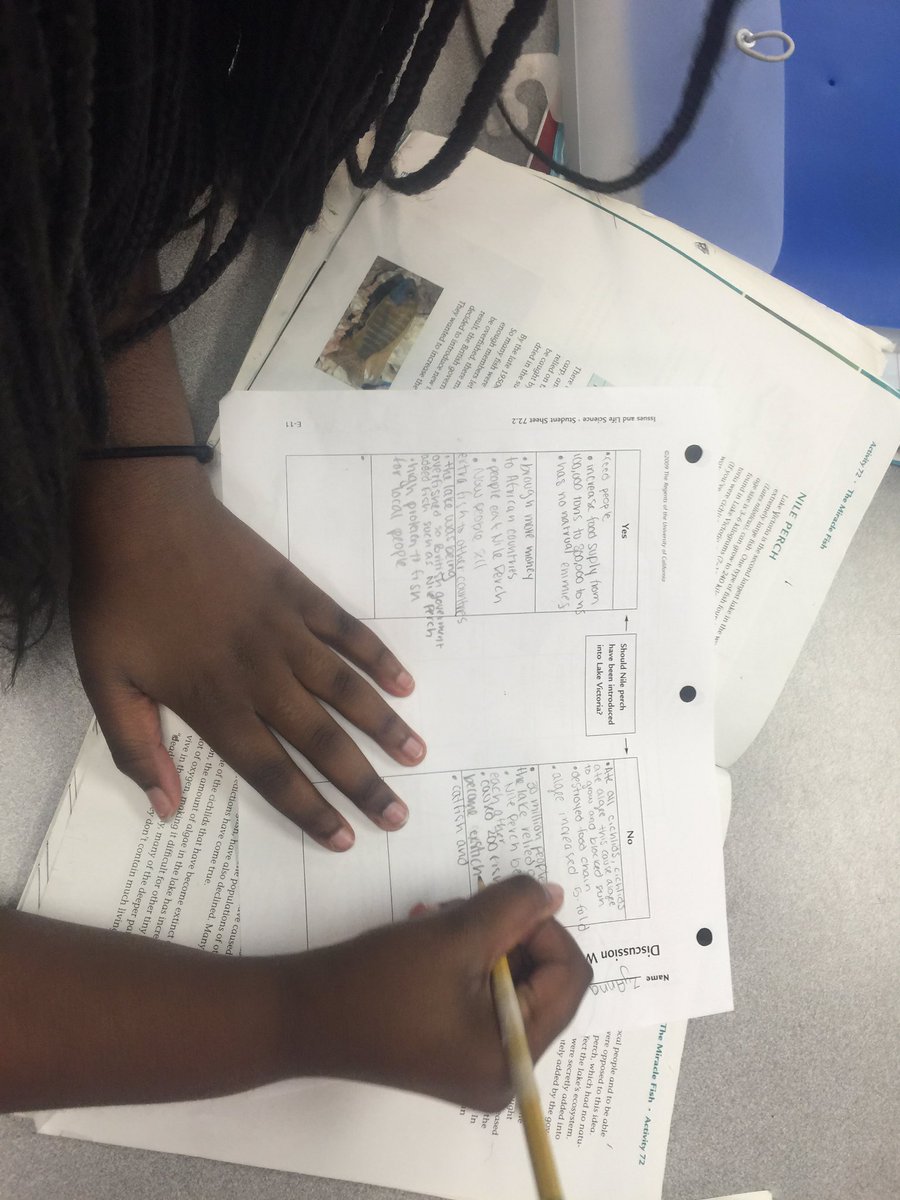 sapiascience's tweet photo. #spspride #rippib Ss preparing for tomorrow's debate! #ibmyp #debatescience #invasivespecies #nileperch https://t.co/vc8oALpqny