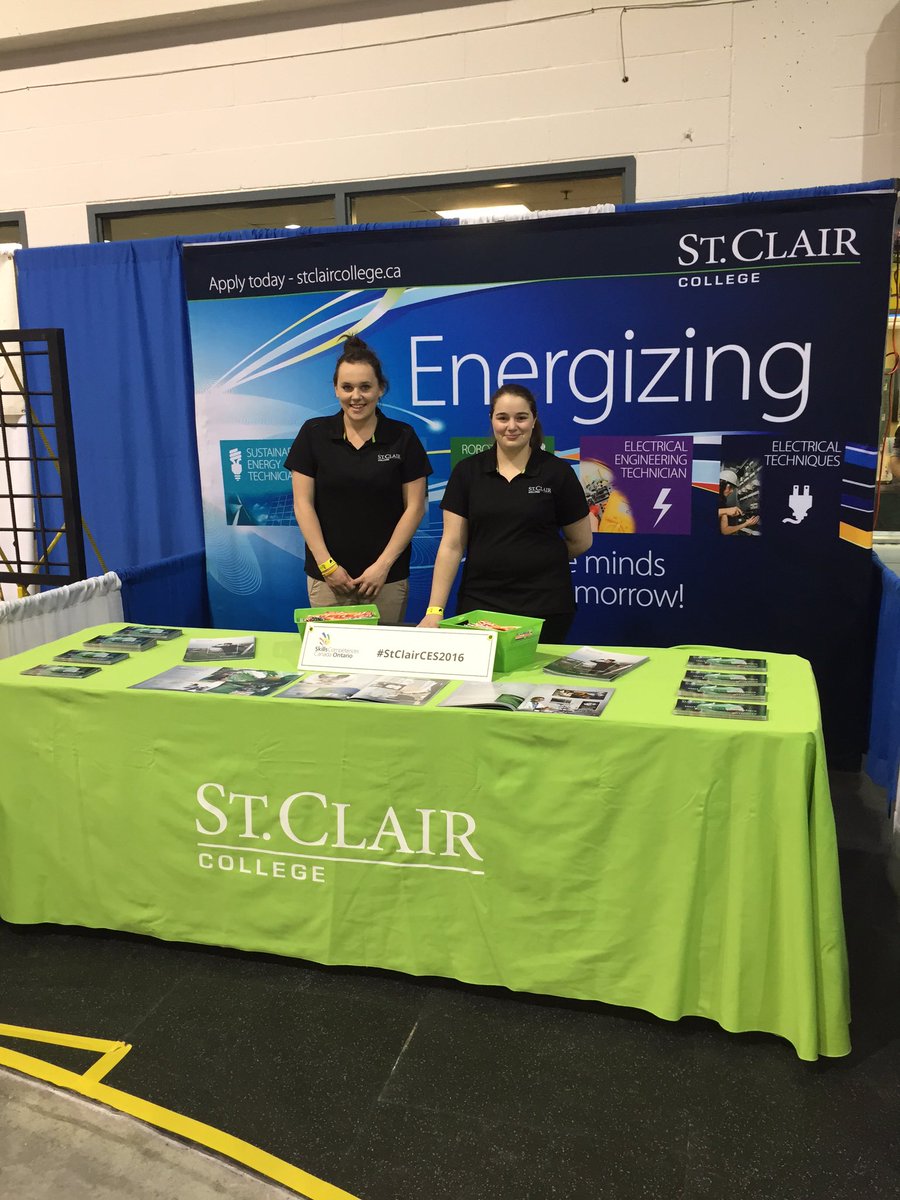 StClairVisitsU's tweet photo. Meet @_SarahWeaver and Carley @skillsontario #StClairCES2016 Ice Pad #1 https://t.co/LgUVfWX7c0