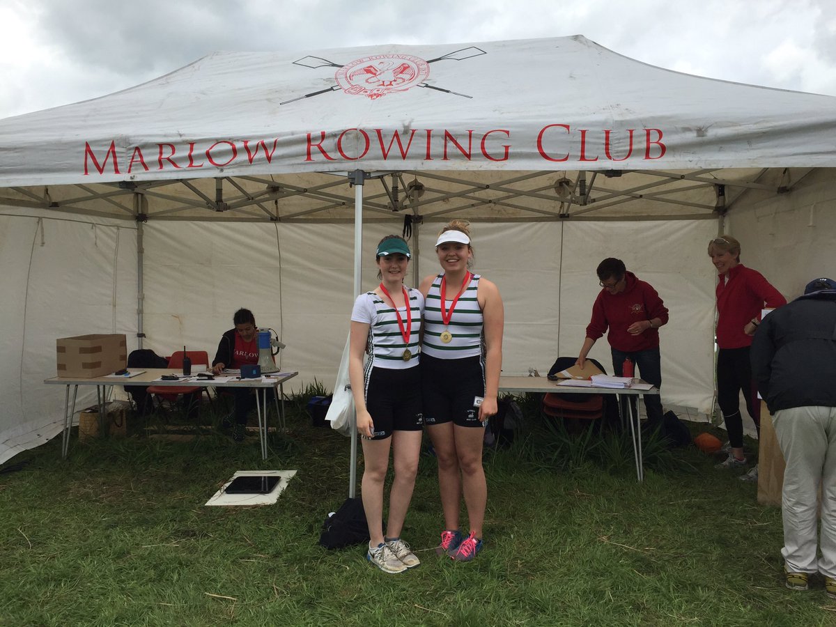StainesBoatClub's tweet photo. Win for @StainesBoatClub Emily and Alice in WJ17 double sculls @MarlowRegatta Emily's first win, well done https://t.co/M8Phr8E85a