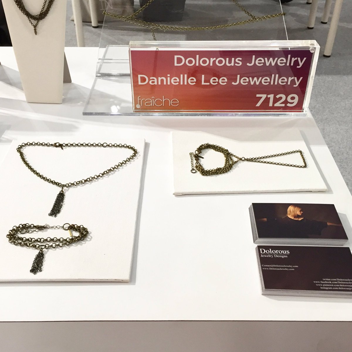 DolorousJewelry's tweet photo. Here we go! #dolorousjewelry #FW16 collection at @acicshow #acicshow https://t.co/y9cBFJ9KsL