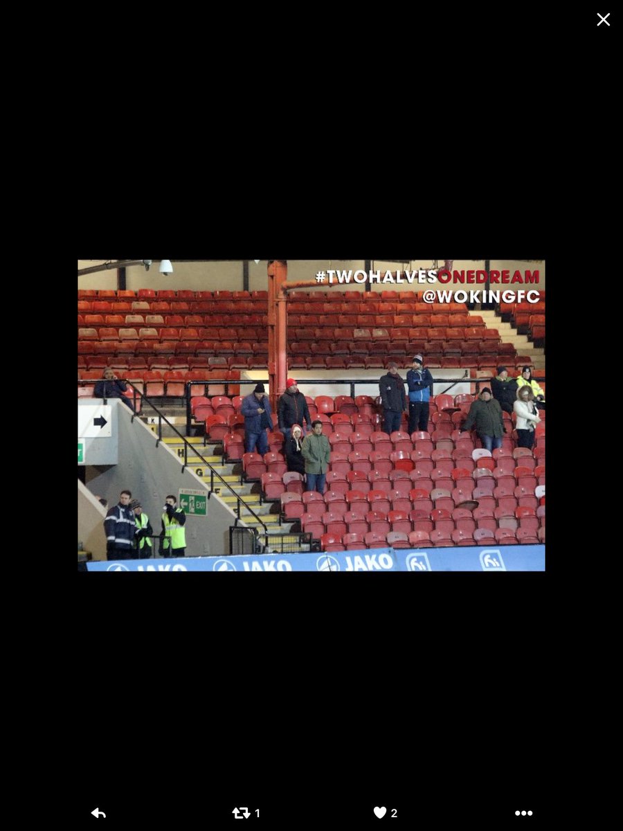 FL72awaydays's tweet photo. One for @wokingfc #wfc #wokingfc
Fans at Grimsby 
Fans at tranmere 
Fans at Chester https://t.co/ZuJWNTCWAG