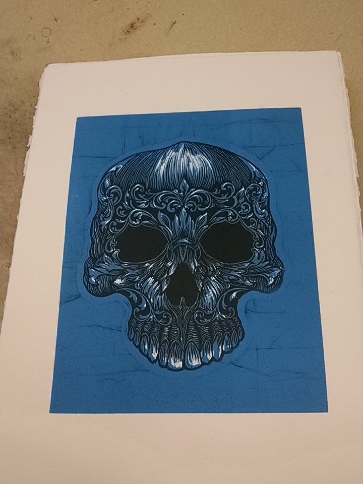 vapergrave's tweet photo. The edition is finished, ready to be shipped out!
#printmaking #scrollwork #skull #art https://t.co/7XInx7EIbI