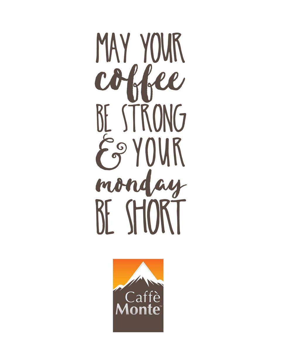 caffemonteAB's tweet photo. Happy Monday everyone! #mondaymotivation #coffeelove #caffemonte https://t.co/chuzIbGMXo