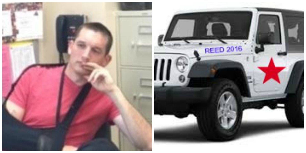 President_Reed's tweet photo. Now sponsored by Jeep! Thanks @Jeep https://t.co/bkSZeEFyj6