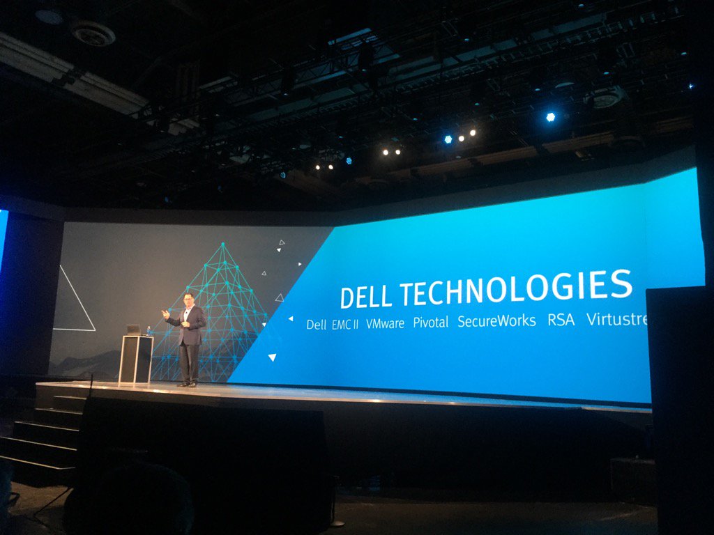 MichaelWing23's tweet photo. And there it is...the combined Dell EMC company will be known as Dell Technologies. Enterprise segment is Dell EMC!! https://t.co/WLsiMlybjr
