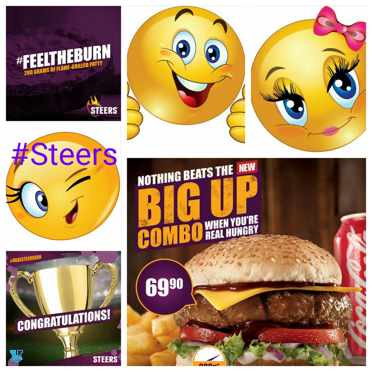 Bflucky's tweet photo. @SteersSA #RealSteersFan Is there another burger like a #Steers burger I don't think so ....braai on a bun anytime https://t.co/cvNMyvLnAD