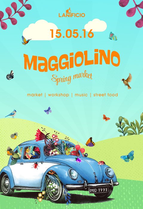 Lanificio's tweet photo. Oggi #maggio non dimostra coraggio. Ma per il 15 prevediamo #Maggiolino con #market #workshop #relax #picnic e #sole https://t.co/dVzsfiYtFz
