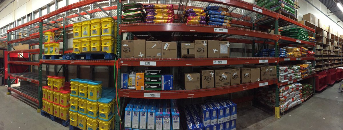 katiebaert's tweet image. T0278's backroom is looking sharp! Cat/dog food separated, diapers by brand and  chemicals is in the steel!