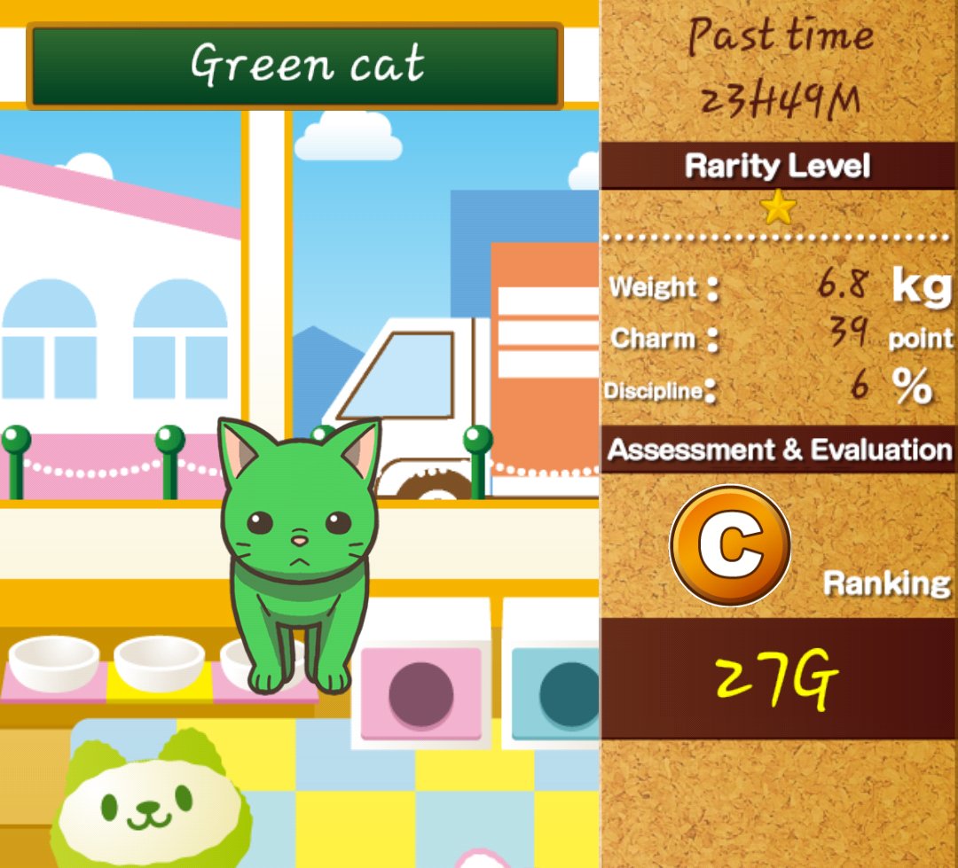 You handed over 『Green cat』as『At a temple…!』
【Free】 Cat raising game Cat cafe

bit.ly/20QsEAf