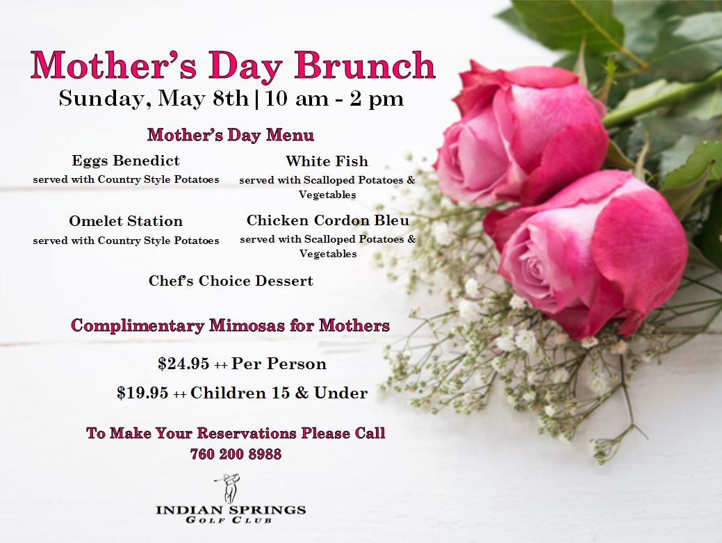 SimondsGolf's tweet image. Come join us for Mothers Day Brunch and All Moms receive a $30 green fee for that day. Make your reservations NOW!!