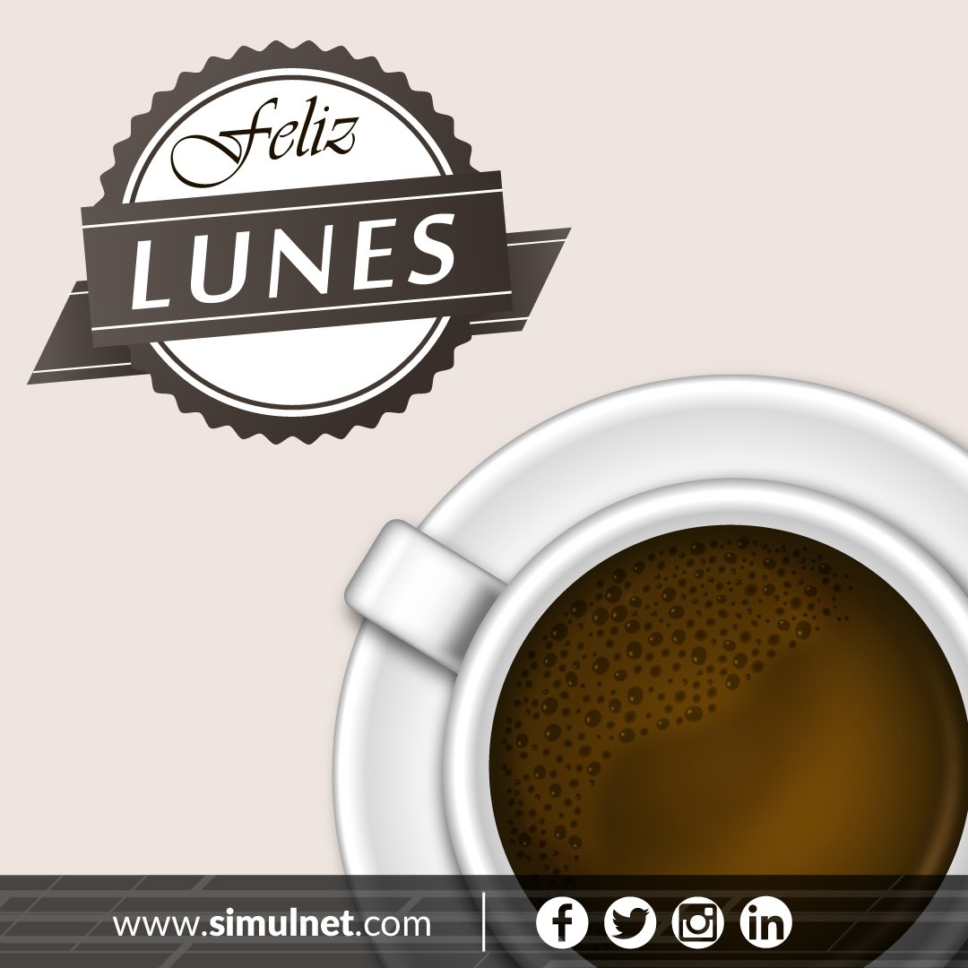 simulnet's tweet photo. Un buen café por la mañana y a disfrutar del trabajo por realizar. ¡Feliz lunes a todos! #FelizLunes #Simulnet https://t.co/hlV4K5n7o4