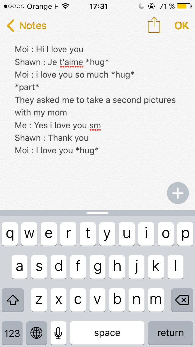 loxmendesz's tweet photo. I MET THE LOVE OF MY LIFE I AM CRYING ONLY SHIT DJSJSJSNXNASNZNANA #ShawnWorldTourParis https://t.co/zvNcAR1V0e