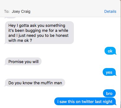 _taylorpaulson_'s tweet photo. Watch out folks. We got a comedian on our hands..... @joeycraig2 #reallyoriginal https://t.co/dAT6xL84aG