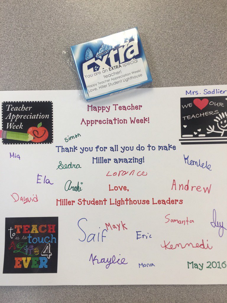ThereseSadlier's tweet photo. So awesome!#teacher appreciated #WeAreLamphere #HillerWildcats https://t.co/tiyZOnfiGt