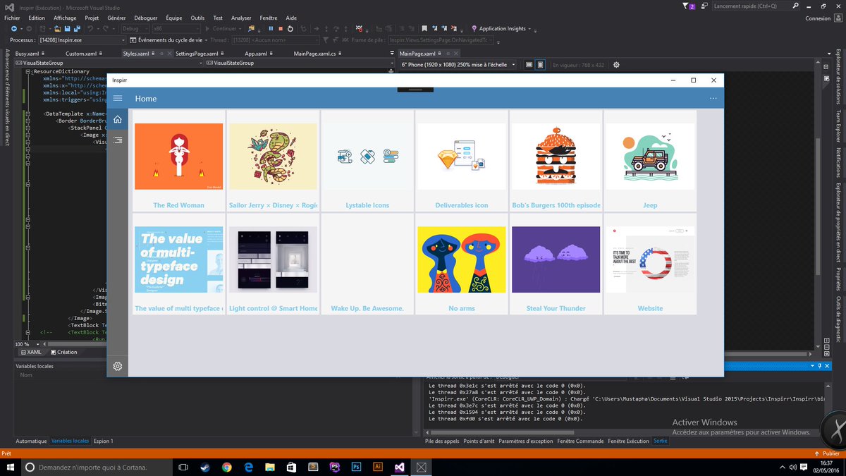 DevPlus31's tweet photo. My app under development #Inspirr #WindowsUWP #WindowsStore https://t.co/KetW4iGvdu