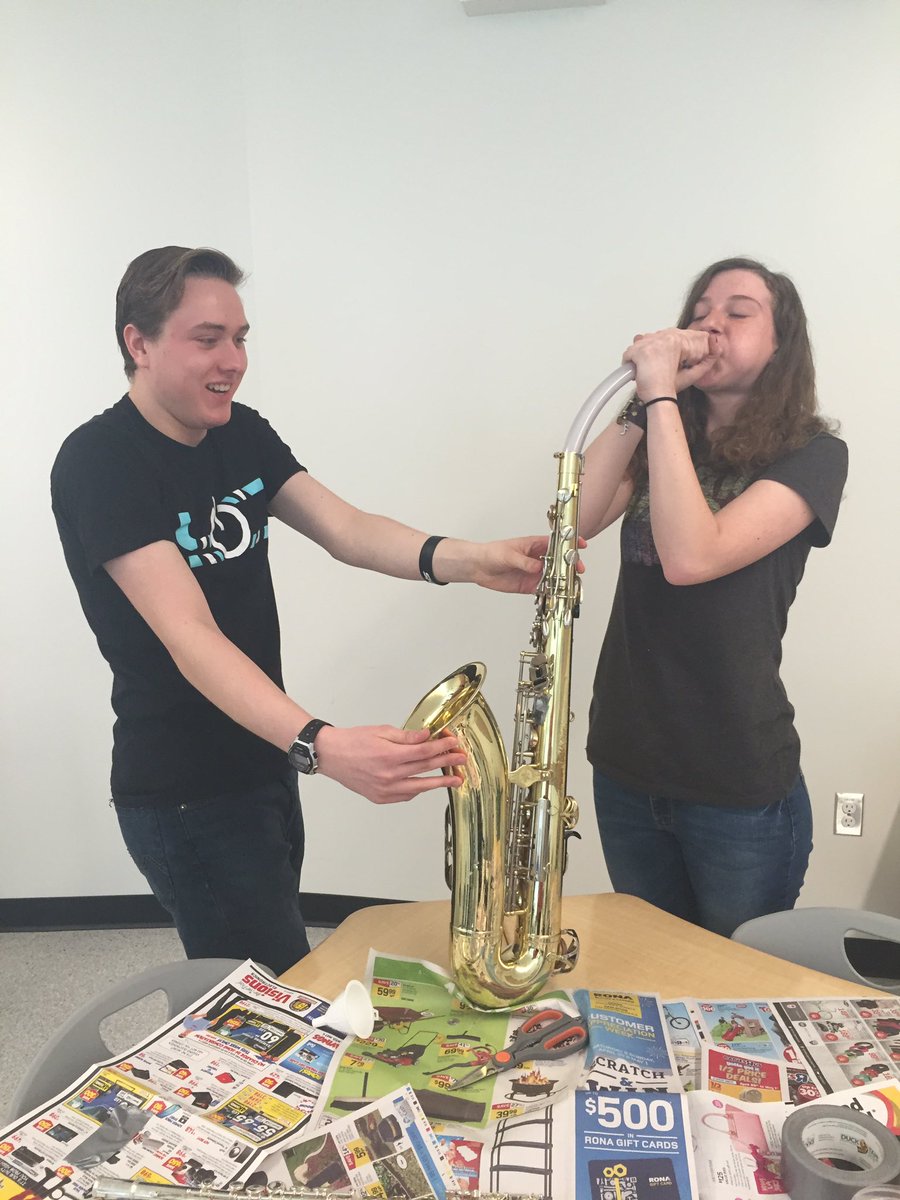 MissRobertson4's tweet photo. Music Monday creations!! Meet the Saxotrumperoni! @ResonateMusiCon @prairiespiritsd #musicmonday https://t.co/jBu7JYOp7A