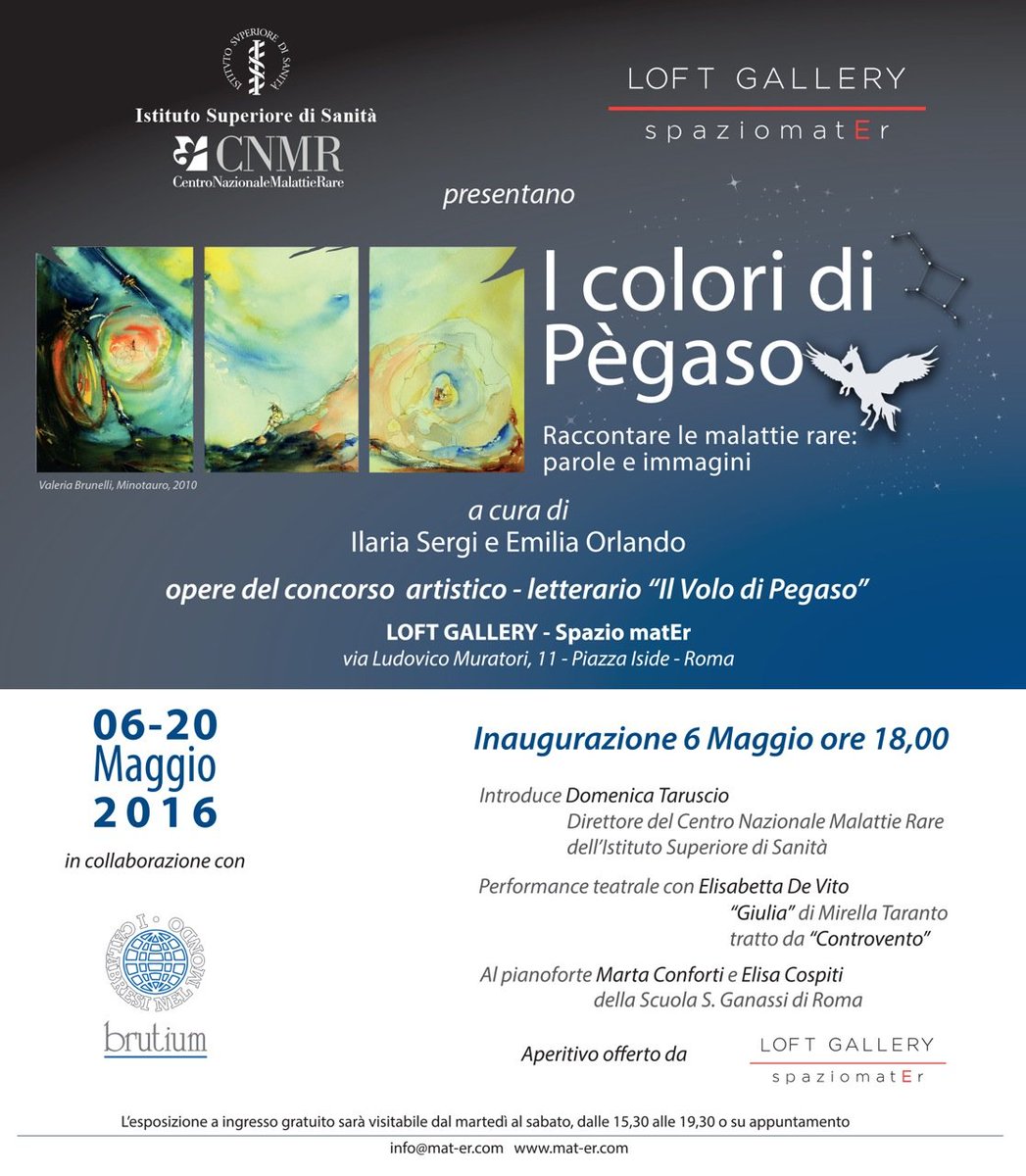 TVMR_CNMR's tweet photo. 6 - 20 maggio 2016:  Mostra "I colori di Pegaso" 
promossa da @cnmr_ISS  e @Mater4Europe
https://t.co/wSUFwS2tya https://t.co/b2LpiHifRX