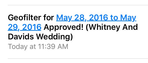 WhitneyBlake_'s tweet photo. Wedding snap filter: check! #weddingpriorities https://t.co/gLH7xolpIH