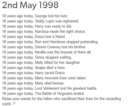 AlwaysUchiwa's tweet photo. *crying*

#18YearsBattleOfHogwarts https://t.co/zbopkOk8Oh