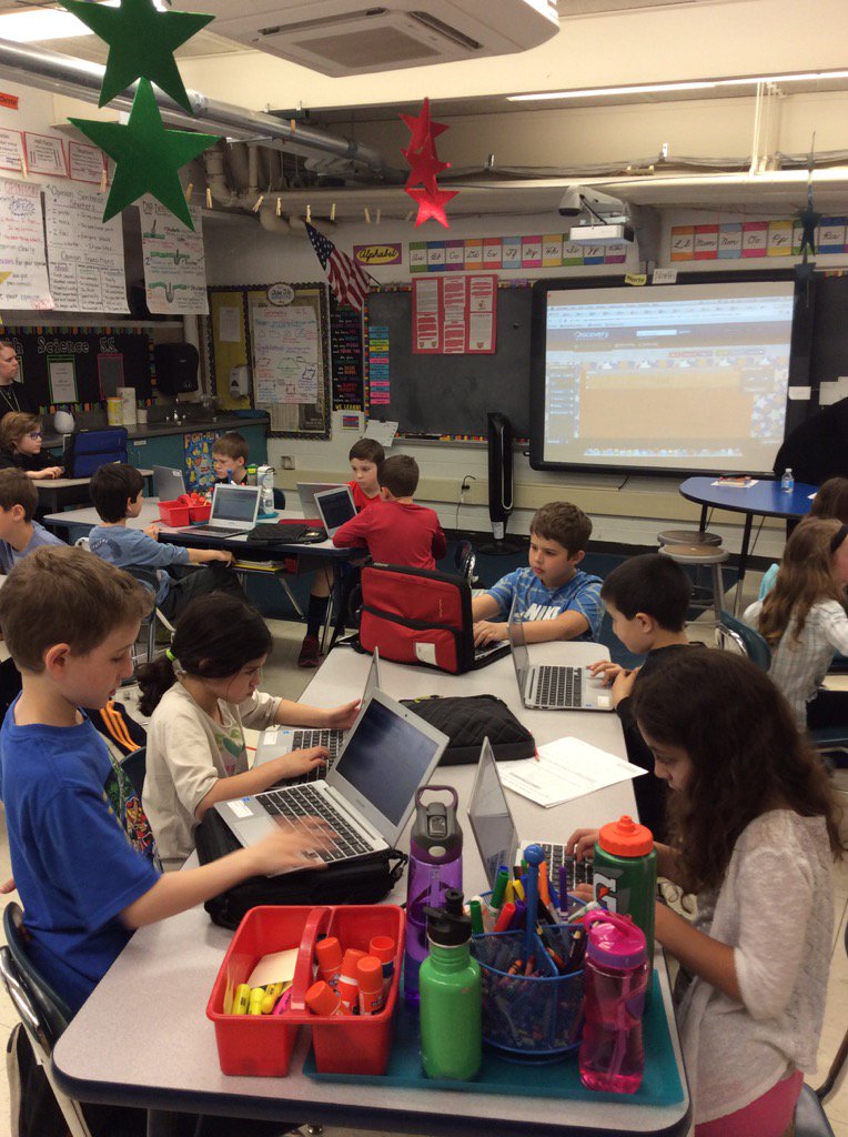 Third graders hard at work using board builder on Discover Ed.  <a href="/mrsdevitt3/">Carrie Devitt</a> #wal109