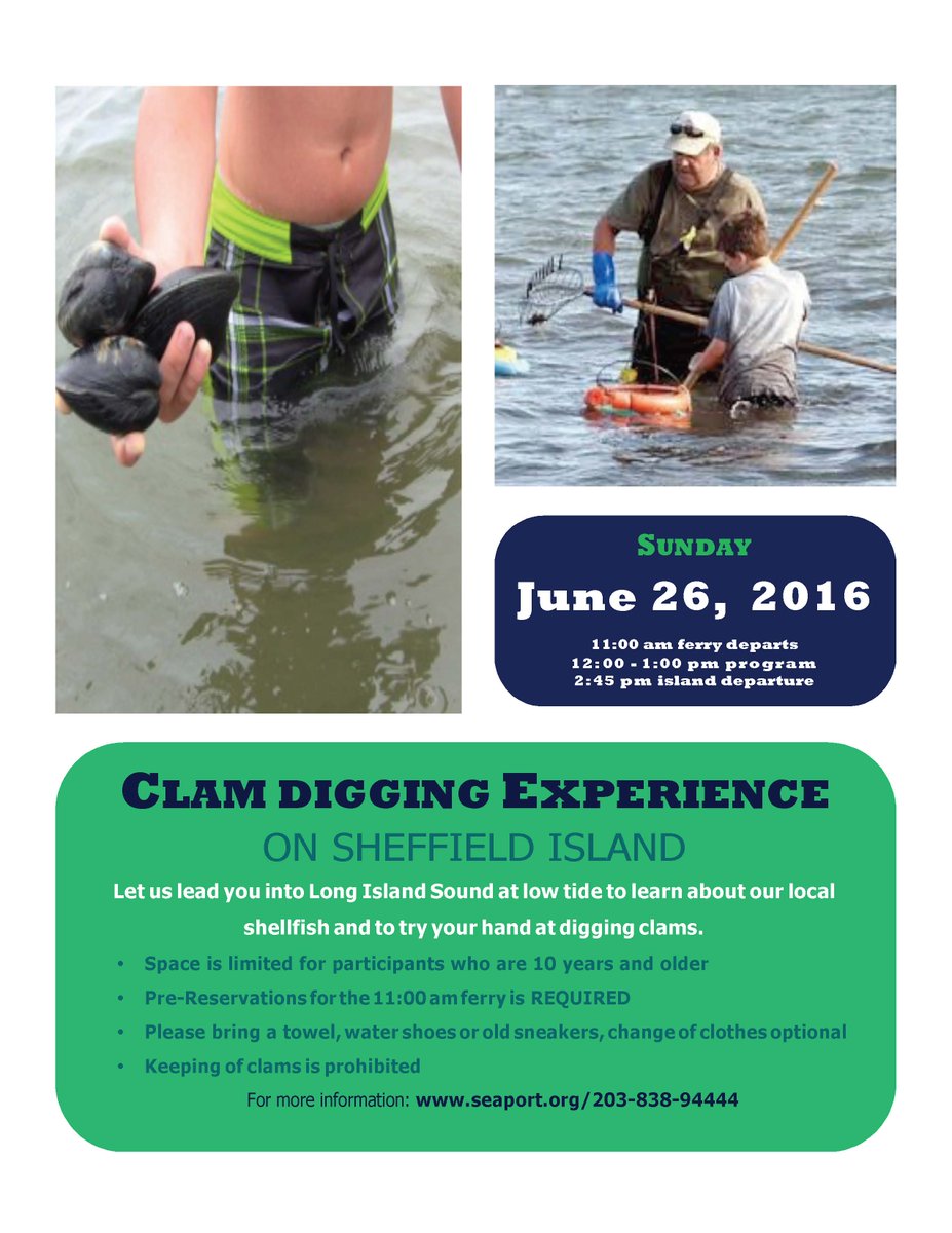 CLAM DIGGING EXPERIENCE
ON SHEFFIELD ISLAND
seaport.org