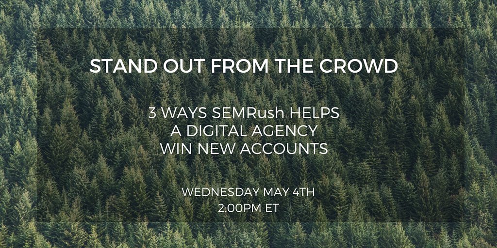 alchemetic's tweet photo. FREE webinar:  https://t.co/2j4HQvbJFY
3 Ways @SEMRush helps a #digital agency win new accounts. 
#seo https://t.co/CszdpodE1S